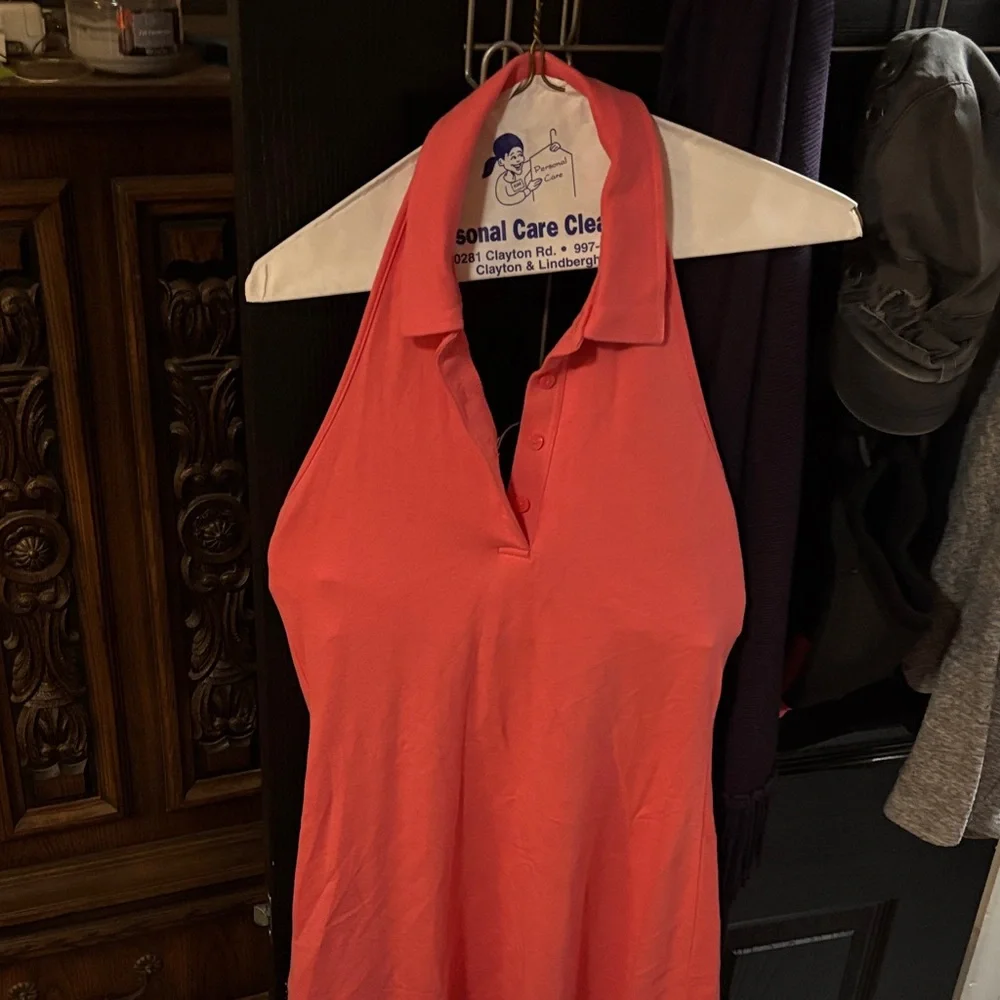 Moda International Coral Halter Neck Tennis Dress - Picture 1 of 3